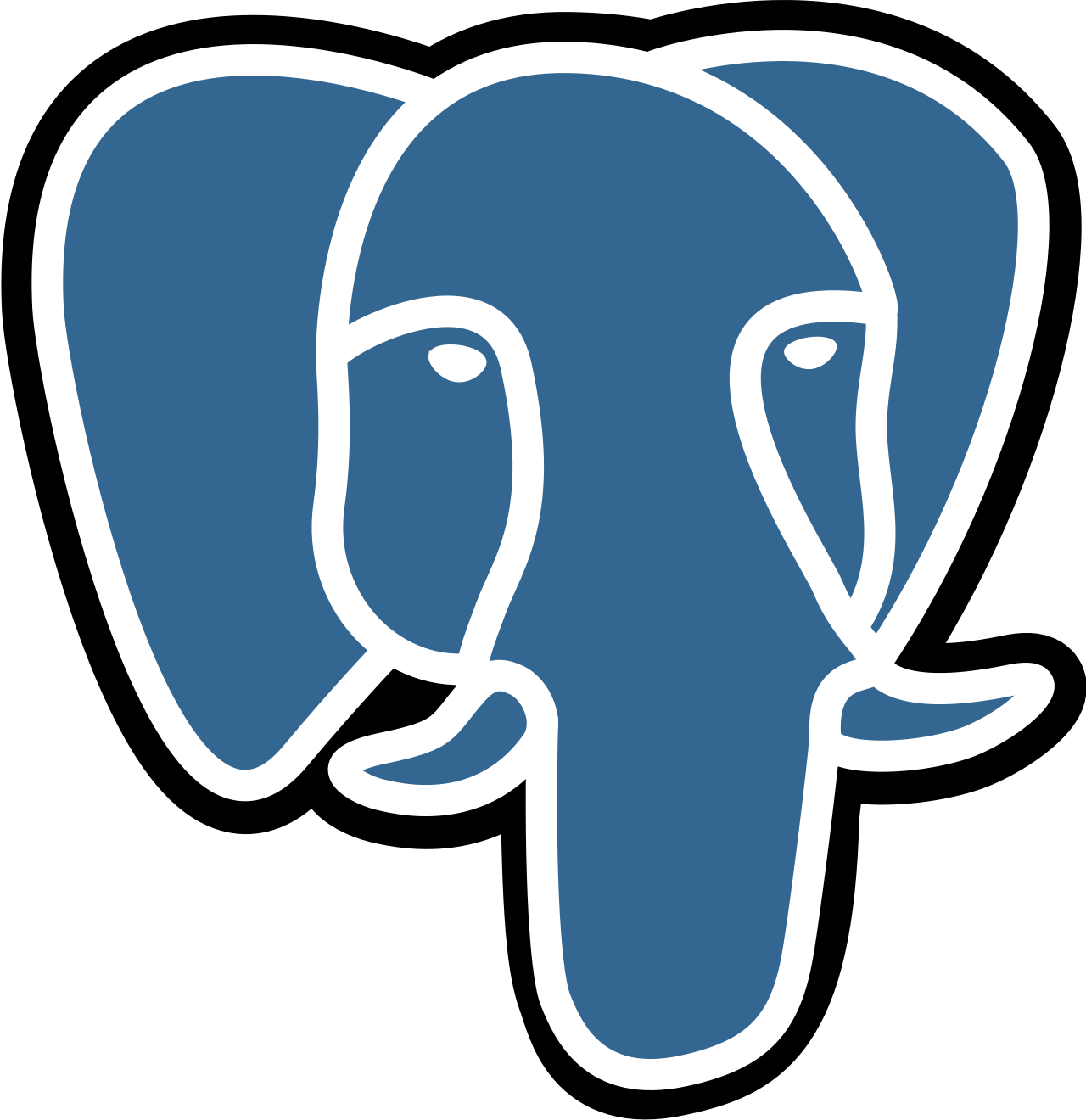 The PostgreSQL elephant, Slonik, in the project's standard three-color treatment. Used here as a representative mark for the database itself, not as a logo of any release.